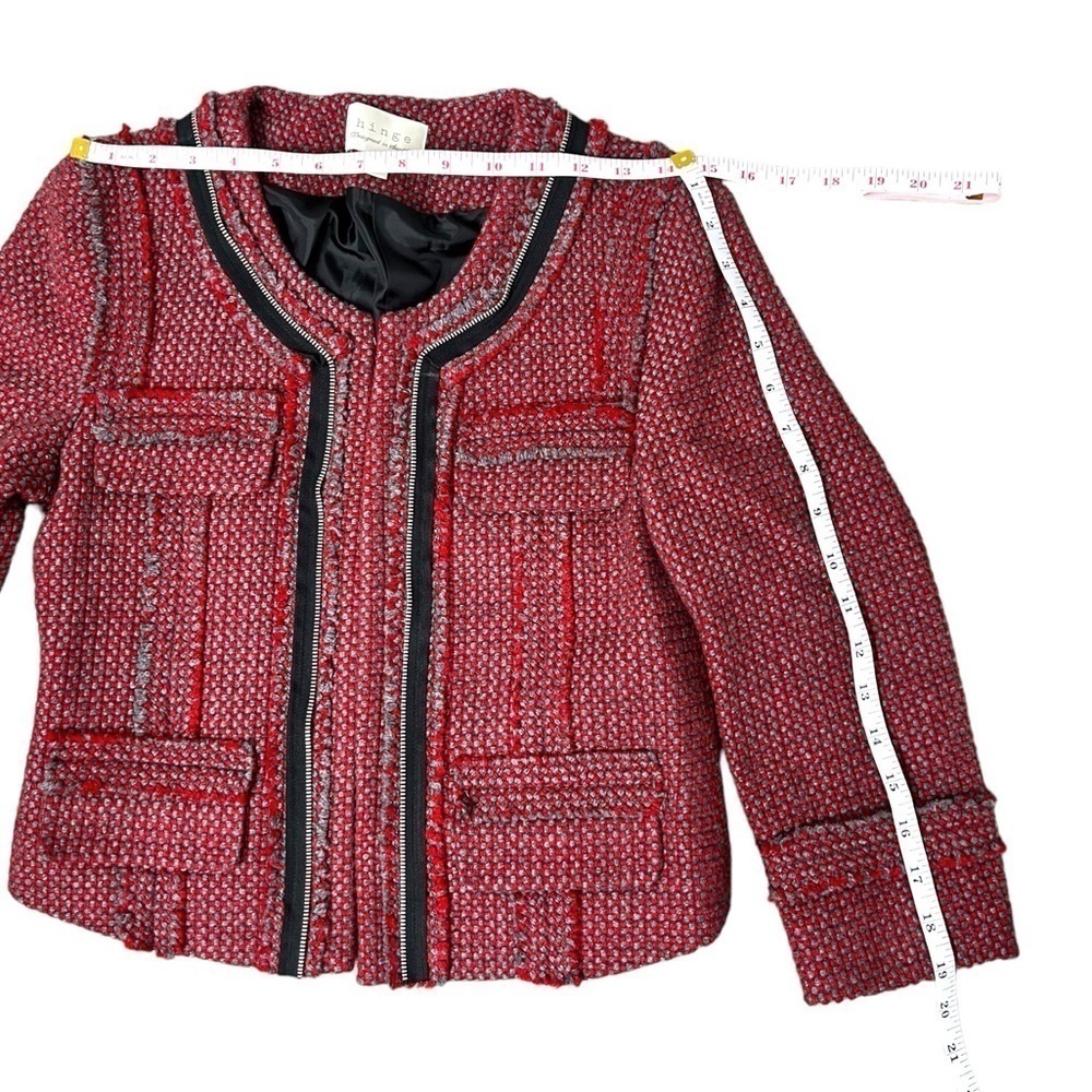 NWOT Hinge Red & Gray Wool Jacket - Size Small - Picture 16 of 16